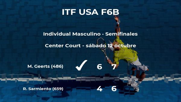 El tenista Michael Geerts estará en la final del torneo de Claremont El tenista Michael Geerts estará en la final del torneo de Claremont