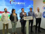 El diputado 'popular' Carlos Cuevas ha comparecido junto a la alcaldesa de Galilea; el alcalde de Robres del Castillo; el alcalde de Santa Engracia del Jubera; y el portavoz del Grupo Municipal del Partido Popular en Villamediana