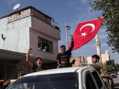 Combatientes sirios apoyados por Turquía
