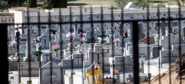 Vista del cementerio de Mingorrubio donde Francisco Franco será enterrado tras su exhumación del Valle de los Caídos el 24 de octubre.